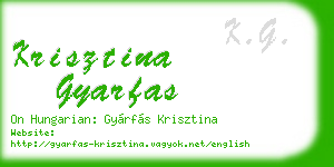 krisztina gyarfas business card